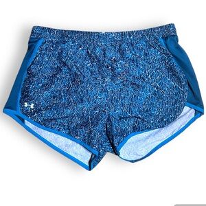 Women’s Under Armour Running Shorts size medium blue printed